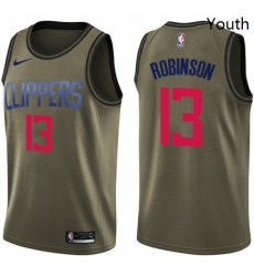 Youth Nike Los Angeles Clippers 13 Jerome Robinson Swingman Green Salute to Service NBA Jersey Youth Nike Los Angeles Clippers 13 Jerome Robinson Swingman Green Salute to Service NBA Jersey