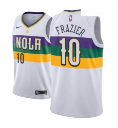Men NBA 2018 19 New Orleans Pelicans 10 Tim Frazier City Edition White Jersey Men NBA 2018 19 New Orleans Pelicans 10 Tim Frazier City Edition White Jersey