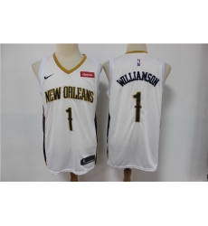 Men New Orleans Pelicans 1 Zion Williamson White Earned Edition Nike Swingman Jersey Men New Orleans Pelicans 1 Zion Williamson White Earned Edition Nike Swingman Jersey