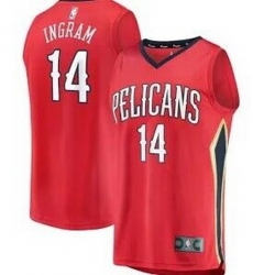 Men New Orleans Pelicans 14 Brandon Ingram Red Stitched Jersey Men New Orleans Pelicans 14 Brandon Ingram Red Stitched Jersey