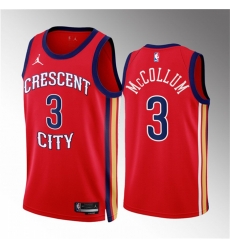 Men New Orleans Pelicans 3 CJ McCollum Red 2022 23 Statement Edition Stitched Basketball Jersey Men New Orleans Pelicans 3 CJ McCollum Red 2022 23 Statement Edition Stitched Basketball Jersey