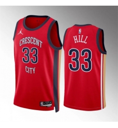 Men New Orleans Pelicans 33 Malcolm Hill Red 2022 23 Statement Edition Stitched Basketball Jersey Men New Orleans Pelicans 33 Malcolm Hill Red 2022 23 Statement Edition Stitched Basketball Jersey
