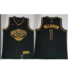 Men Pelicans 1 Zion Williamson Gold Edition Nike Swingman Jersey Men Pelicans 1 Zion Williamson Gold Edition Nike Swingman Jersey