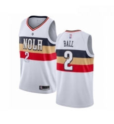 Mens New Orleans Pelicans 2 Lonzo Ball White Swingman Jersey Earned Edition Mens New Orleans Pelicans 2 Lonzo Ball White Swingman Jersey Earned Edition