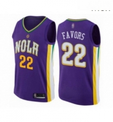 Mens New Orleans Pelicans 22 Derrick Favors Authentic Purple Basketball Jersey City Edition Mens New Orleans Pelicans 22 Derrick Favors Authentic Purple Basketball Jersey City Edition