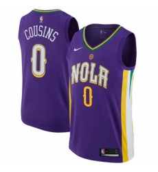 Mens Nike New Orleans Pelicans 0 DeMarcus Cousins Swingman Purple NBA Jersey City Edition Mens Nike New Orleans Pelicans 0 DeMarcus Cousins Swingman Purple NBA Jersey City Edition