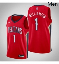 Mens Nike New Orleans Pelicans 1 Zion Williamson Red NBA Swingman Statement Edition Jersey Mens Nike New Orleans Pelicans 1 Zion Williamson Red NBA Swingman Statement Edition Jersey