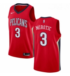 Mens Nike New Orleans Pelicans 3 Nikola Mirotic Swingman Red NBA Jersey Statement Edition Mens Nike New Orleans Pelicans 3 Nikola Mirotic Swingman Red NBA Jersey Statement Edition