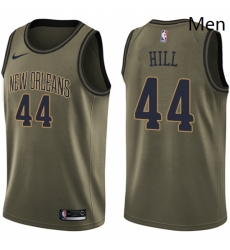 Mens Nike New Orleans Pelicans 44 Solomon Hill Swingman Green Salute to Service NBA Jersey Mens Nike New Orleans Pelicans 44 Solomon Hill Swingman Green Salute to Service NBA Jersey