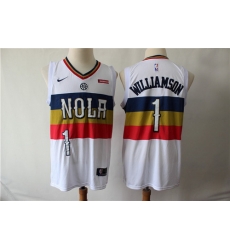 Pelicans 1 Zion Williamson White Earned Edition Nike Swingman Jersey Pelicans 1 Zion Williamson White Earned Edition Nike Swingman Jersey