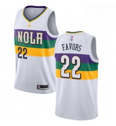 Pelicans #22 Derrick Favors White Basketball Swingman City Edition 2018 19 Jersey Pelicans #22 Derrick Favors White Basketball Swingman City Edition 2018 19 Jersey