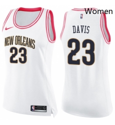 Womens Nike New Orleans Pelicans 23 Anthony Davis Swingman WhitePink Fashion NBA Jersey Womens Nike New Orleans Pelicans 23 Anthony Davis Swingman WhitePink Fashion NBA Jersey