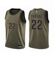 Youth New Orleans Pelicans 22 Derrick Favors Swingman Green Salute to Service Basketball Jersey Youth New Orleans Pelicans 22 Derrick Favors Swingman Green Salute to Service Basketball Jersey