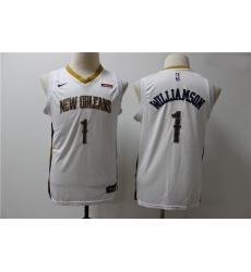 Youth Pelicans 1 Zion Williamson White Youth Nike Swingman Jersey Youth Pelicans 1 Zion Williamson White Youth Nike Swingman Jersey