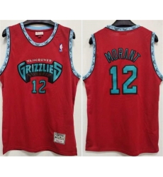 Men Memphis Grizzlies 12 Ja Morant Red Stitched Jersey Men Memphis Grizzlies 12 Ja Morant Red Stitched Jersey