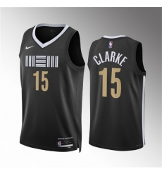 Men Memphis Grizzlies 15 Brandon Clarke Black 2023 24 City Edition Stitched Basketball Jersey Men Memphis Grizzlies 15 Brandon Clarke Black 2023 24 City Edition Stitched Basketball Jersey