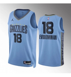 Men Memphis Grizzlies 18 Tosan Evbuomwan Blue Statement Edition Stitched Jersey Men Memphis Grizzlies 18 Tosan Evbuomwan Blue Statement Edition Stitched Jersey