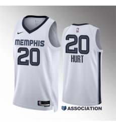 Men Memphis Grizzlies 20 Matthew Hurt White Association Edition Stitched Jersey Men Memphis Grizzlies 20 Matthew Hurt White Association Edition Stitched Jersey