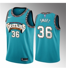 Men Memphis Grizzlies 36 Marcus Smart Teal Classic Edition Stitched Basketball Jersey Men Memphis Grizzlies 36 Marcus Smart Teal Classic Edition Stitched Basketball Jersey