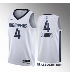 Men Memphis Grizzlies 4 Victor Oladipo White Association Edition Stitched Jersey Men Memphis Grizzlies 4 Victor Oladipo White Association Edition Stitched Jersey