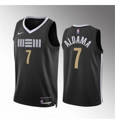 Men Memphis Grizzlies 7 Santi Aldama Black 2023 24 City Edition Stitched Jersey Men Memphis Grizzlies 7 Santi Aldama Black 2023 24 City Edition Stitched Jersey