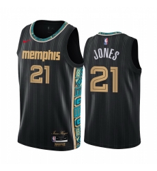 Men Nike Memphis Grizzlies 21 Tyus Jones Black NBA Swingman 2020 21 City Edition Jersey Men Nike Memphis Grizzlies 21 Tyus Jones Black NBA Swingman 2020 21 City Edition Jersey