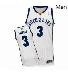 Mens Adidas Memphis Grizzlies 3 Allen Iverson Authentic White Home NBA Jersey Mens Adidas Memphis Grizzlies 3 Allen Iverson Authentic White Home NBA Jersey