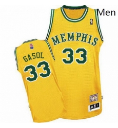 Mens Adidas Memphis Grizzlies 33 Marc Gasol Authentic Gold ABA Hardwood Classic NBA Jersey Mens Adidas Memphis Grizzlies 33 Marc Gasol Authentic Gold ABA Hardwood Classic NBA Jersey