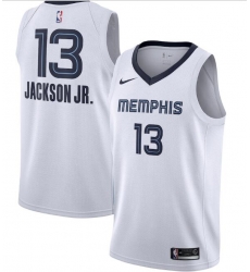 Men's Memphis Grizzlies #13 Jaren Jackson Jr. White Association Edition Stitched Jersey Men's Memphis Grizzlies #13 Jaren Jackson Jr. White Association Edition Stitched Jersey