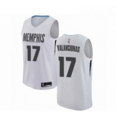 Mens Memphis Grizzlies 17 Jonas Valanciunas Authentic White Basketball Jersey City Edition Mens Memphis Grizzlies 17 Jonas Valanciunas Authentic White Basketball Jersey City Edition