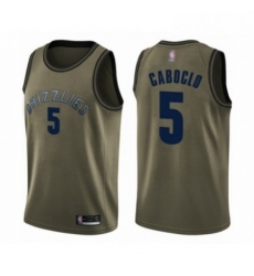 Mens Memphis Grizzlies 5 Bruno Caboclo Swingman Green Salute to Service Basketball Jersey Mens Memphis Grizzlies 5 Bruno Caboclo Swingman Green Salute to Service Basketball Jersey