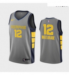 Mens Nike Memphis Grizzlies 12 Ja Morant City Edition NBA 2018 19 Gray Jersey Mens Nike Memphis Grizzlies 12 Ja Morant City Edition NBA 2018 19 Gray Jersey