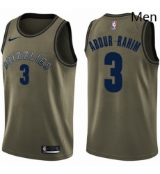 Mens Nike Memphis Grizzlies 3 Shareef Abdur Rahim Swingman Green Salute to Service NBA Jersey Mens Nike Memphis Grizzlies 3 Shareef Abdur Rahim Swingman Green Salute to Service NBA Jersey