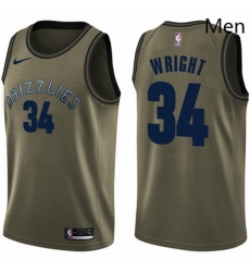 Mens Nike Memphis Grizzlies 34 Brandan Wright Swingman Green Salute to Service NBA Jersey Mens Nike Memphis Grizzlies 34 Brandan Wright Swingman Green Salute to Service NBA Jersey
