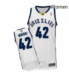 Womens Adidas Memphis Grizzlies 42 Lorenzen Wright Authentic White Home NBA Jersey Womens Adidas Memphis Grizzlies 42 Lorenzen Wright Authentic White Home NBA Jersey
