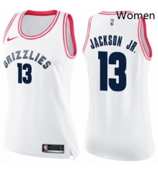 Womens Nike Memphis Grizzlies 13 Jaren Jackson Jr Swingman WhitePink Fashion NBA Jersey Womens Nike Memphis Grizzlies 13 Jaren Jackson Jr Swingman WhitePink Fashion NBA Jersey