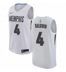 Womens Nike Memphis Grizzlies 4 Wade Baldwin Swingman White NBA Jersey City Edition Womens Nike Memphis Grizzlies 4 Wade Baldwin Swingman White NBA Jersey City Edition