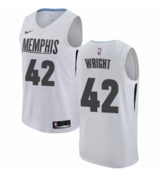 Womens Nike Memphis Grizzlies 42 Lorenzen Wright Swingman White NBA Jersey City Edition Womens Nike Memphis Grizzlies 42 Lorenzen Wright Swingman White NBA Jersey City Edition