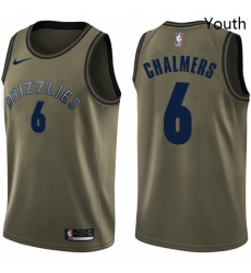 Youth Nike Memphis Grizzlies 6 Mario Chalmers Swingman Green Salute to Service NBA Jersey Youth Nike Memphis Grizzlies 6 Mario Chalmers Swingman Green Salute to Service NBA Jersey