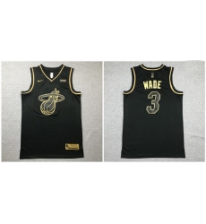 Heat 3 Dwyane Wade Black Gold Nike Swingman Jersey Heat 3 Dwyane Wade Black Gold Nike Swingman Jersey