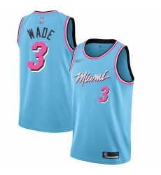 Heat 3 Dwyane Wade Blue Basketball Swingman City Edition 2019 20 Jersey Heat 3 Dwyane Wade Blue Basketball Swingman City Edition 2019 20 Jersey