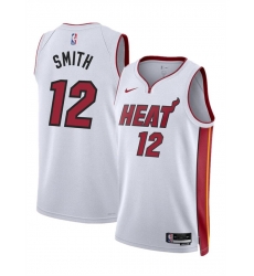Men Miami Heat 12 Dru Smith White 2024 Association Edition Stitched Basketball Jersey Men Miami Heat 12 Dru Smith White 2024 Association Edition Stitched Basketball Jersey