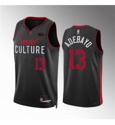 Men Miami Heat 13 Bam Adebayo Black 2023 24 City Edition Stitched Basketball Jersey Men Miami Heat 13 Bam Adebayo Black 2023 24 City Edition Stitched Basketball Jersey
