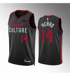 Men Miami Heat 14 Tyler Herro Black 2023 24 City Eddition Stitched Basketball Jersey Men Miami Heat 14 Tyler Herro Black 2023 24 City Eddition Stitched Basketball Jersey