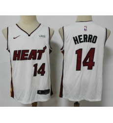 Men Miami Heat 14 Tyler Herro White 2021 Nike Swingman Stitched NBA Jersey With The NEW Sponsor Logo Men Miami Heat 14 Tyler Herro White 2021 Nike Swingman Stitched NBA Jersey With The NEW Sponsor Logo