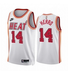 Men Miami Heat 14 Tyler Herro White Classic Edition Stitched Basketball Jersey Men Miami Heat 14 Tyler Herro White Classic Edition Stitched Basketball Jersey
