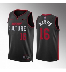 Men Miami Heat 16 Caleb Martin Black 2023 24 City Edition Stitched Basketball Jersey Men Miami Heat 16 Caleb Martin Black 2023 24 City Edition Stitched Basketball Jersey