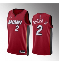 Men Miami Heat 2 Terry Rozier III Red Statement Edition Stitched Basketball Jersey Men Miami Heat 2 Terry Rozier III Red Statement Edition Stitched Basketball Jersey