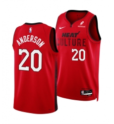 Men Miami Heat 20 Kyle Anderson Red 2025 City Edition Stitched Basketball Jersey Men Miami Heat 20 Kyle Anderson Red 2025 City Edition Stitched Basketball Jersey
