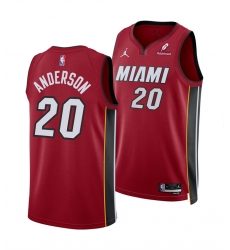 Men Miami Heat 20 Kyle Anderson Red 2025 Statement Edition Swingman Stitched Basketball Jersey Men Miami Heat 20 Kyle Anderson Red 2025 Statement Edition Swingman Stitched Basketball Jersey
